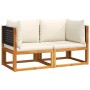 Corner garden sofas with 2-piece solid acacia wood cushions by , Garden sets - Ref: Foro24-3278876, Price: 279,57 €, Discount: %