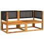 Corner garden sofas with 2-piece solid acacia wood cushions by , Garden sets - Ref: Foro24-3278876, Price: 279,57 €, Discount: %