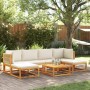 Garden sofa set with 7 pieces, solid acacia wood, and cushions. by , Outdoor sofas - Ref: Foro24-3278862, Price: 725,78 €, Di...