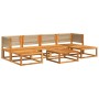 Garden sofa set with 7 pieces, solid acacia wood, and cushions. by , Outdoor sofas - Ref: Foro24-3278862, Price: 725,78 €, Di...