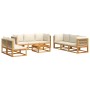 Gartensofa-Set mit 9-teiligen massiven Akazienholz-Kissen. von , Outdoor-Sofas - Ref: Foro24-3278857, Preis: 1,00 €, Rabatt: %