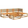 Garden sofa set with 5 pieces, solid acacia wood, and cushions. by , Outdoor sofas - Ref: Foro24-3278848, Price: 502,10 €, Di...