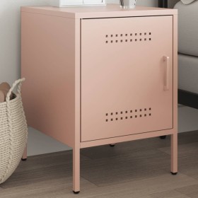 Pink steel bedside table 36x39x50.5 cm by , Nightstands - Ref: Foro24-842912, Price: 93,99 €, Discount: %