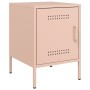 Pink steel bedside table 36x39x50.5 cm by , Nightstands - Ref: Foro24-842912, Price: 70,35 €, Discount: %