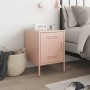 Pink steel bedside table 36x39x50.5 cm by , Nightstands - Ref: Foro24-842912, Price: 70,35 €, Discount: %