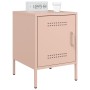 Pink steel bedside table 36x39x50.5 cm by , Nightstands - Ref: Foro24-842912, Price: 70,35 €, Discount: %