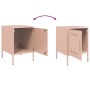 Pink steel bedside table 36x39x50.5 cm by , Nightstands - Ref: Foro24-842912, Price: 70,35 €, Discount: %