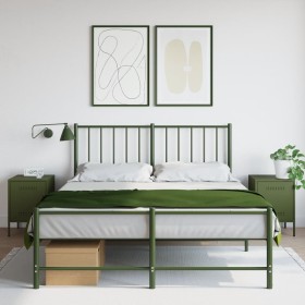 Bedside tables 2 units olive green steel 36x39x50.5 cm by , Nightstands - Ref: Foro24-842919, Price: 158,99 €, Discount: %