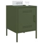 Bedside tables 2 units olive green steel 36x39x50.5 cm by , Nightstands - Ref: Foro24-842919, Price: 119,83 €, Discount: %