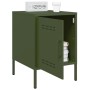 Bedside tables 2 units olive green steel 36x39x50.5 cm by , Nightstands - Ref: Foro24-842919, Price: 119,83 €, Discount: %