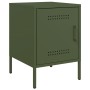 Bedside tables 2 units olive green steel 36x39x50.5 cm by , Nightstands - Ref: Foro24-842919, Price: 119,83 €, Discount: %