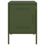 Bedside tables 2 units olive green steel 36x39x50.5 cm by , Nightstands - Ref: Foro24-842919, Price: 119,83 €, Discount: %