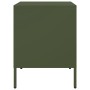 Bedside tables 2 units olive green steel 36x39x50.5 cm by , Nightstands - Ref: Foro24-842919, Price: 119,83 €, Discount: %