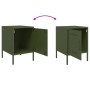 Bedside tables 2 units olive green steel 36x39x50.5 cm by , Nightstands - Ref: Foro24-842919, Price: 119,83 €, Discount: %