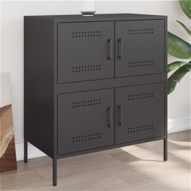 Aparador de acero negro 68x39x79 cm de , Aparadores - Ref: Foro24-842952, Precio: 131,08 €, Descuento: %