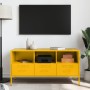 TV stand made of cold-rolled yellow steel, measuring 100.5x39x50.5 cm. by , TV Furniture - Ref: Foro24-843039, Price: 154,75 ...