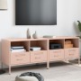 TV-Möbel, 2-teilig, kaltgewalzter Stahl, rosa, 68x39x50,5 cm. von , TV-Möbel - Ref: Foro24-843045, Preis: 222,99 €, Rabatt: %