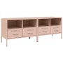 Muebles de TV 2 pzas acero laminado en frío rosa 68x39x50,5 cm de , Muebles TV - Ref: Foro24-843045, Precio: 294,99 €, Descue...