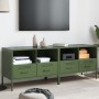 TV furniture 2 pieces made of olive green laminated steel, 68x39x50.5 cm by , TV Furniture - Ref: Foro24-843051, Price: 222,0...