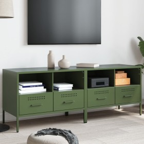 Muebles de TV 2 piezas acero laminado verde oliva 68x39x50,5 cm de , Muebles TV - Ref: Foro24-843051, Precio: 294,99 €, Descu...