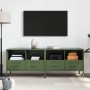 TV furniture 2 pieces made of olive green laminated steel, 68x39x50.5 cm by , TV Furniture - Ref: Foro24-843051, Price: 222,0...