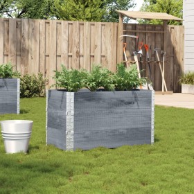 Solid gray pine wood planter 100x50 cm by , Pots and planters - Ref: Foro24-3295429, Price: 82,99 €, Discount: %