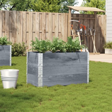 Solid gray pine wood planter 100x50 cm by , Pots and planters - Ref: Foro24-3295429, Price: 83,83 €, Discount: %