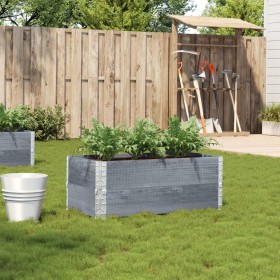 Solid gray pine wood planter 100x50 cm by , Pots and planters - Ref: Foro24-3295393, Price: 55,99 €, Discount: %