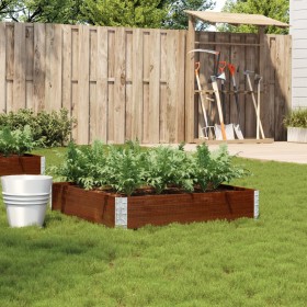 Solid pine wood planter in brown, 100x100 cm by , Pots and planters - Ref: Foro24-3295398, Price: 40,99 €, Discount: %