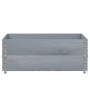 Solid gray pine wood planter 100x100 cm by , Pots and planters - Ref: Foro24-3295401, Price: 67,87 €, Discount: %