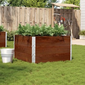 Solid pine wood planter in brown, 100x100 cm by , Pots and planters - Ref: Foro24-3295434, Price: 100,48 €, Discount: %