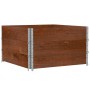 Solid pine wood planter in brown, 100x100 cm by , Pots and planters - Ref: Foro24-3295434, Price: 100,99 €, Discount: %