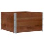 Solid pine wood planter in brown, 100x100 cm by , Pots and planters - Ref: Foro24-3295434, Price: 100,99 €, Discount: %