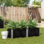 Solid black pine wood planter 150x50 cm by , Pots and planters - Ref: Foro24-3295408, Price: 74,99 €, Discount: %