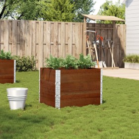 Solid pine wood planter in brown, 80x60 cm by , Pots and planters - Ref: Foro24-3295422, Price: 79,34 €, Discount: %