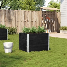 Solid black pine wood planter 80x60 cm by , Pots and planters - Ref: Foro24-3295420, Price: 79,10 €, Discount: %