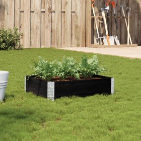 Solid black pine wood planter 80x60 cm by , Pots and planters - Ref: Foro24-3295836, Price: 33,38 €, Discount: %