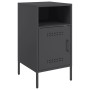 Bedside table made of cold-rolled black steel, 36x39x68 cm by , Nightstands - Ref: Foro24-843066, Price: 102,99 €, Discount: %