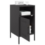 Mesita de noche acero laminado en frío negro 36x39x68 cm de , Mesitas de noche - Ref: Foro24-843066, Precio: 77,09 €, Descuen...