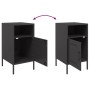 Mesita de noche acero laminado en frío negro 36x39x68 cm de , Mesitas de noche - Ref: Foro24-843066, Precio: 77,09 €, Descuen...