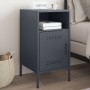 Bedside tables 2 units anthracite gray steel 36x39x68 cm by , Nightstands - Ref: Foro24-843070, Price: 81,43 €, Discount: %