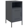 Bedside tables 2 units anthracite gray steel 36x39x68 cm by , Nightstands - Ref: Foro24-843070, Price: 81,43 €, Discount: %