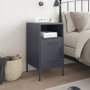 Bedside tables 2 units anthracite gray steel 36x39x68 cm by , Nightstands - Ref: Foro24-843070, Price: 81,43 €, Discount: %