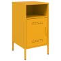 Cold-rolled steel yellow bedside table 36x39x68 cm by , Nightstands - Ref: Foro24-843072, Price: 81,43 €, Discount: %