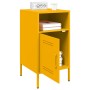 Cold-rolled steel yellow bedside table 36x39x68 cm by , Nightstands - Ref: Foro24-843072, Price: 81,43 €, Discount: %