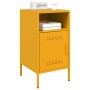 Cold-rolled steel yellow bedside table 36x39x68 cm by , Nightstands - Ref: Foro24-843072, Price: 81,43 €, Discount: %