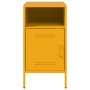 Cold-rolled steel yellow bedside table 36x39x68 cm by , Nightstands - Ref: Foro24-843072, Price: 81,43 €, Discount: %