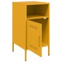 Cold-rolled steel yellow bedside table 36x39x68 cm by , Nightstands - Ref: Foro24-843072, Price: 81,43 €, Discount: %