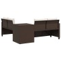 L-shaped garden sofa with table and brown PE rattan cushions by , Garden sets - Ref: Foro24-369028, Price: 371,57 €, Discount: %