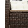 L-shaped garden sofa with table and brown PE rattan cushions by , Garden sets - Ref: Foro24-369028, Price: 371,57 €, Discount: %